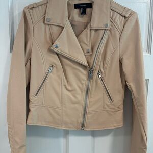 Forever 21 Light Tan Faux Leather Jacket